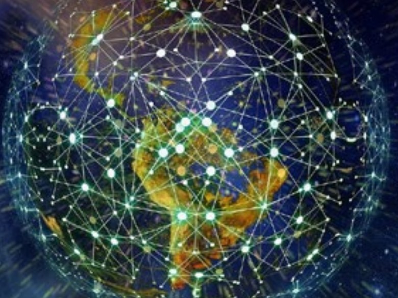 Networked globe from the cover of NIRJ Volume 1